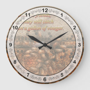 Grande Horloge Ronde Inspiration - Rucher - Abeilles - Douce réussite