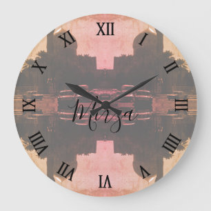 Grande Horloge Ronde Irak vintage taxis de mosquée de Bagdad