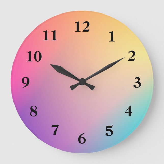 Grande Horloge Ronde Iridescent Neon Hot Pink  (Recto)
