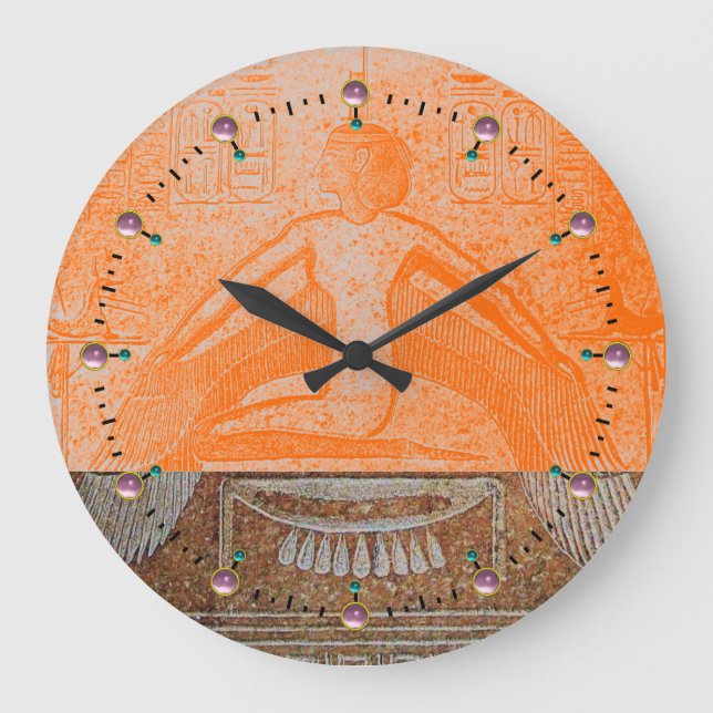 Grande Horloge Ronde ISIS, Sepia Orange Brown antique (Recto)
