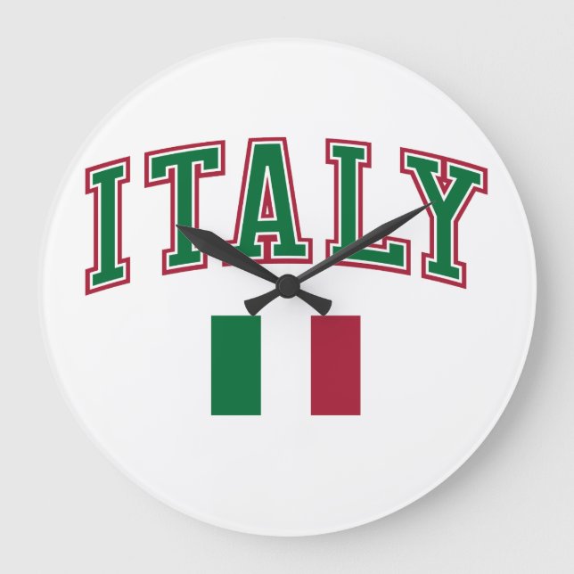 Grande Horloge Ronde Italie + Drapeau (Recto)