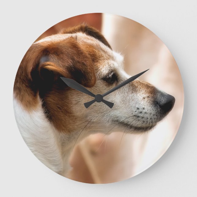 GRANDE HORLOGE RONDE JACK RUSSELL TERRIER CHIEN (Recto)