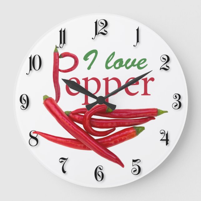 Grande Horloge Ronde J'adore le poivre (Recto)