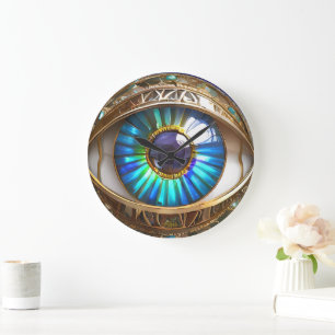 Grande Horloge Ronde J'ai mon troisième oeil sur toi