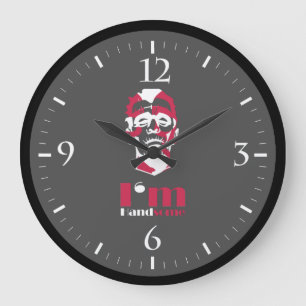 Grande Horloge Ronde J'ai un visage abstrait beau