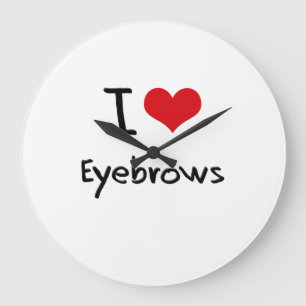 Grande Horloge Ronde J'aime des sourcils