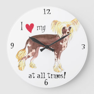Grande Horloge Ronde J'aime ma pilée chinoise