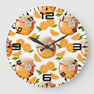 Grande Horloge Ronde Jam orange