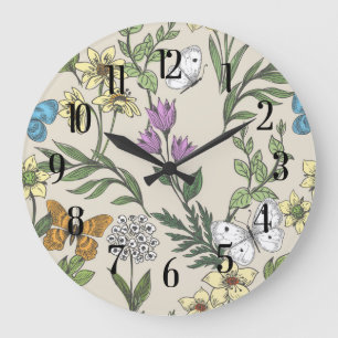 Grande Horloge Ronde Jardin sauvage