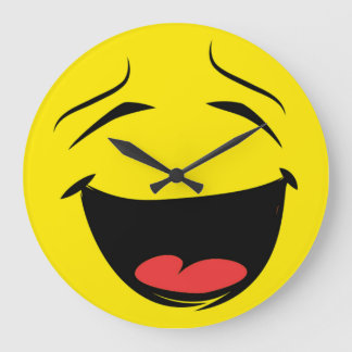 GRANDE HORLOGE RONDE JAUNE