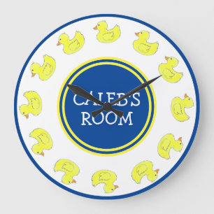 Grande Horloge Ronde Jaune en caoutchouc Ducky Duckie Baignoire Jouets 