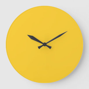 Grande Horloge Ronde Jaune profond riche saturé solide ensoleillement