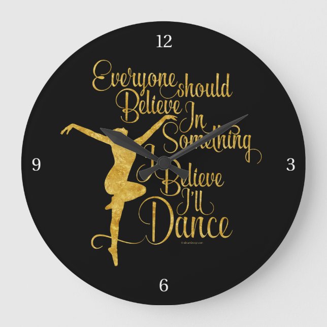 Grande Horloge Ronde Je crois que je vais danser (Recto)