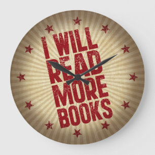 Grande Horloge Ronde Je Lis D'Autres Livres