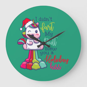 Grande Horloge Ronde Je n'ai pas pété mon coeur vous a fait un baiser d