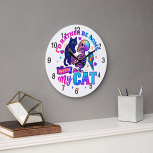 Grande Horloge Ronde Je Préférerais Être À La Maison...