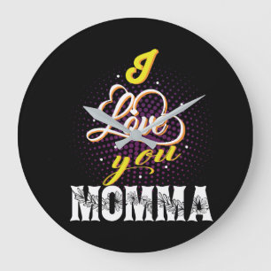 Grande Horloge Ronde je t'aime maman