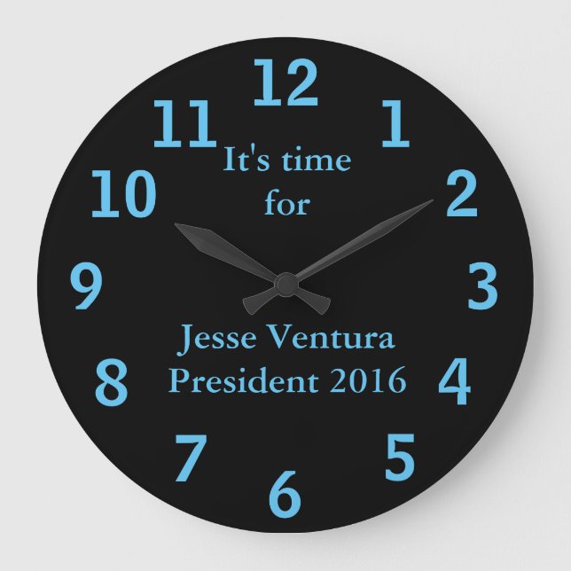 Grande Horloge Ronde Jesse Ventura Président 2016 (Recto)