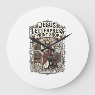 Grande Horloge Ronde  Jésus imprimerie Jésus imprimerie Pri