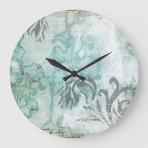Grande Horloge Ronde Jet Non-Embelli III de fleur