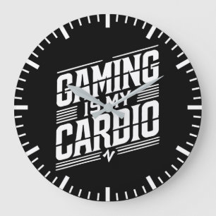 Grande Horloge Ronde Jeu Est Mon Cardio - Amusant Humour Gamer