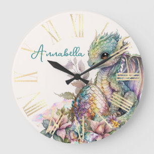 Grande Horloge Ronde Joli œuf de dragon bébé