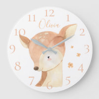 Joli prénom de bébé cerf aquarelle personnalisé