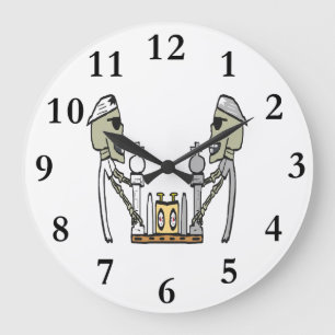 Grande Horloge Ronde Joueur d'échecs