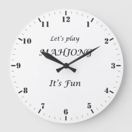 Grande Horloge Ronde Jouons au Mahjong c'est amusant