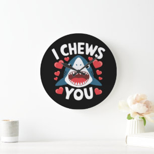 Grande Horloge Ronde Jour de la Saint-Valentin Cœur Amour Léopard Migno