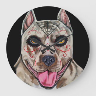 Grande Horloge Ronde Jour des morts Pitbull