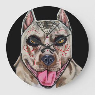 Grande Horloge Ronde Jour du Pitbull mort