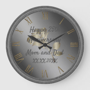 Grande Horloge Ronde Joyeux anniversaire