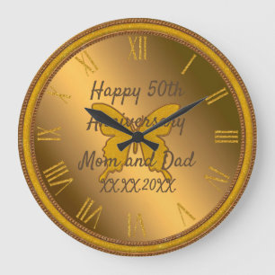 Grande Horloge Ronde Joyeux anniversaire