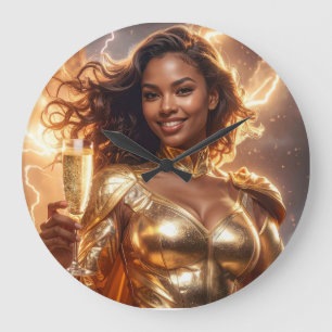 Grande Horloge Ronde Joyeux anniversaire