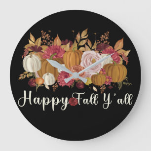 Grande Horloge Ronde Joyeux automne Y'all