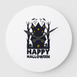 Grande Horloge Ronde Joyeux Halloween Halloween Joyeux Halloween