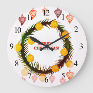 Grande Horloge Ronde Joyeux Noël