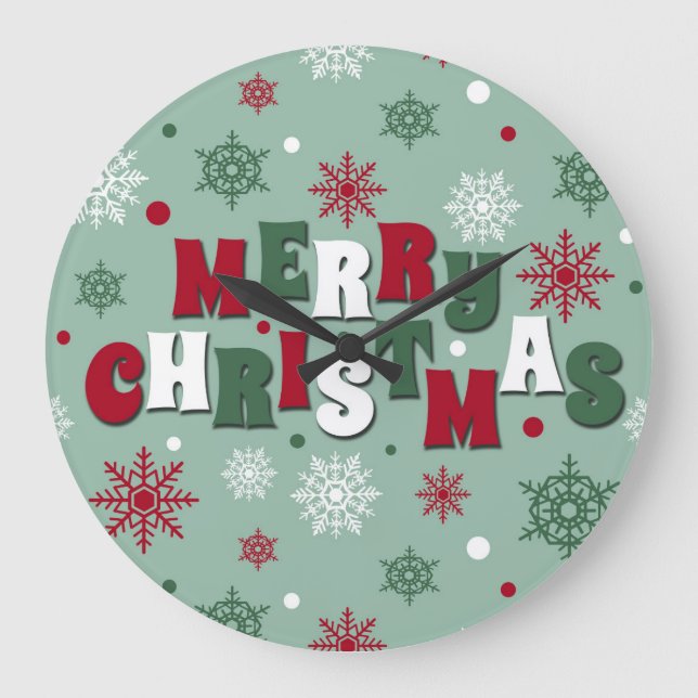 Grande Horloge Ronde Joyeux Noël (Recto)