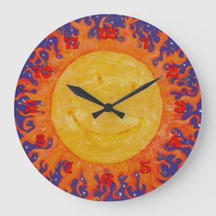 Grande Horloge Ronde Joyeux soleil