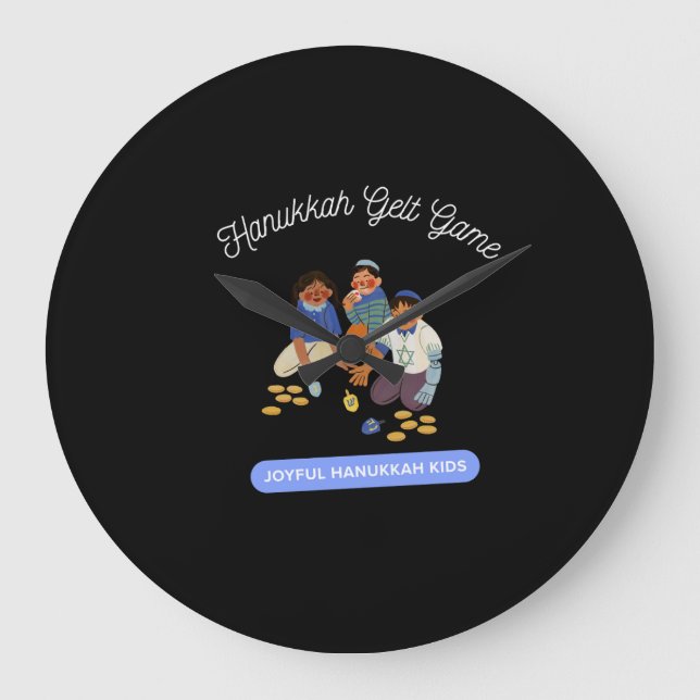 Grande Horloge Ronde Joyful Hanukkah Kids (Recto)