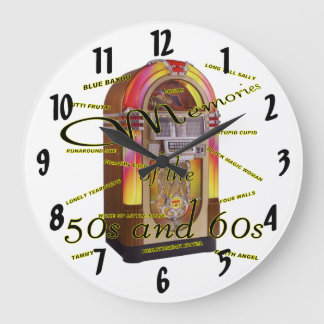 Grande Horloge Ronde Juke-box fabuleux d'années '50