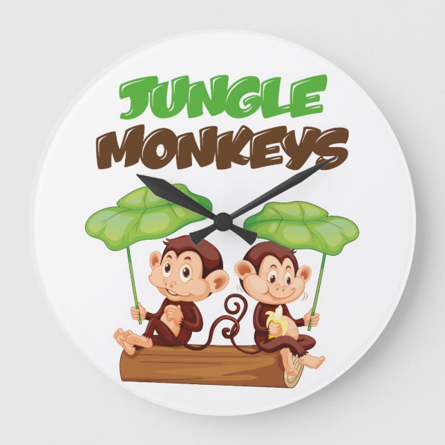 GRANDE HORLOGE RONDE JUNGLE MONKEYS (Recto)