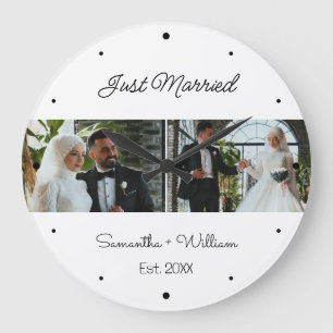 Grande Horloge Ronde Juste marié 2 Mariage photo