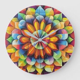 Grande Horloge Ronde Kaleidescope