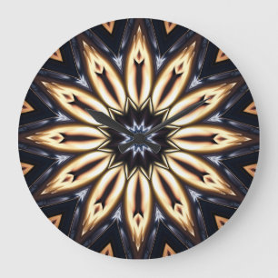Grande Horloge Ronde Kaleidoscope Art 16 Wall Clocks & Numeral Options