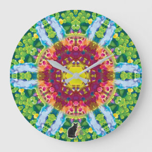 Grande Horloge Ronde Kaleidoscope granulaire
