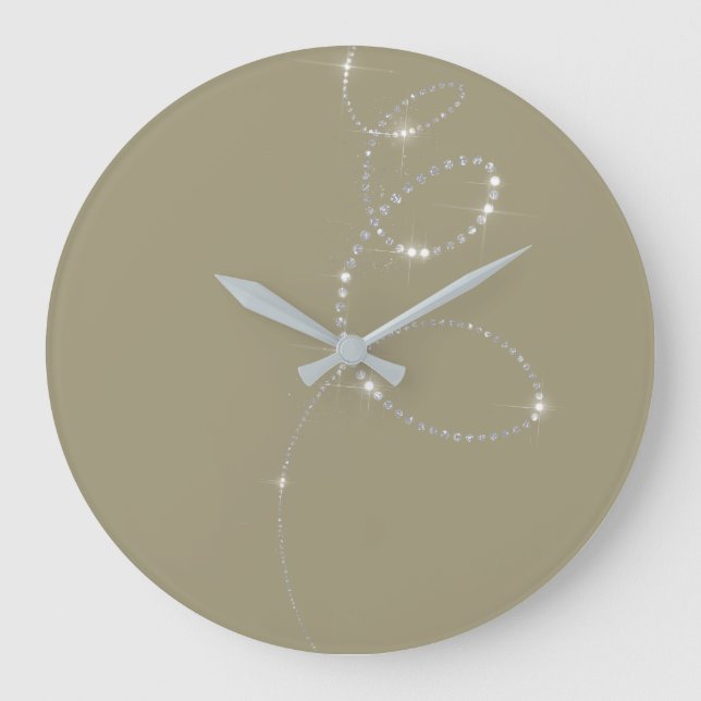Grande Horloge Ronde Khaki Earth Crystals Gris Silver Diamond Infinité (Recto)