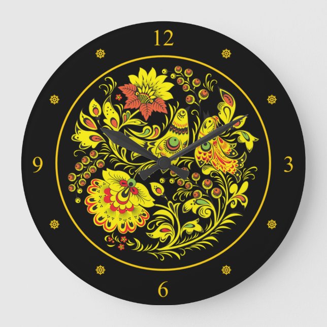 Grande Horloge Ronde Khokhloma   (Recto)