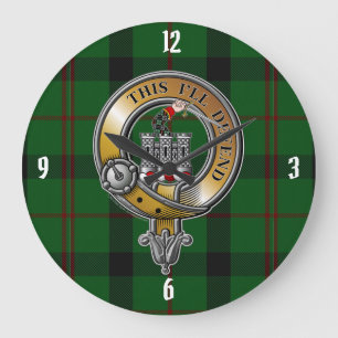 Grande Horloge Ronde Kincaid Tartan & Badge